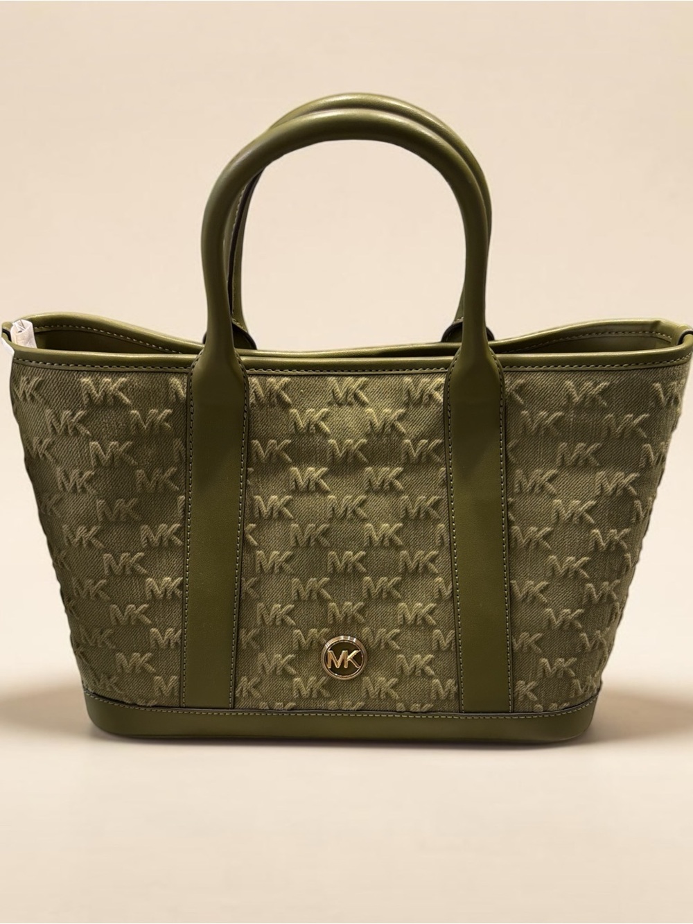 Michael Kors Olive Green MK Signature Tote